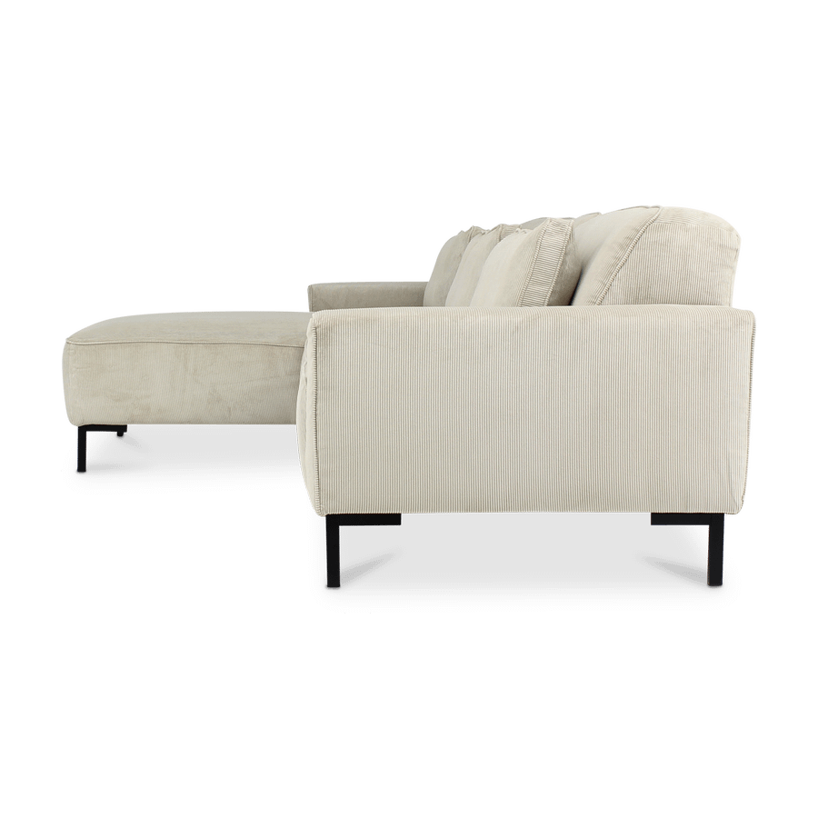 Hoeksalon BEMTHE Longchair Links Beige Hoeksalon BEMTHE Longchair Links Beige
