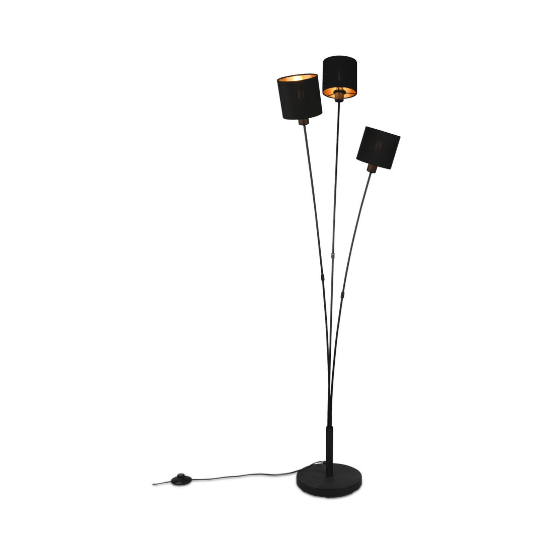 Vloerlamp TOMMY 3Del. Met. Mat Zwart Vloerlamp TOMMY 3Del. Met. Mat Zwart