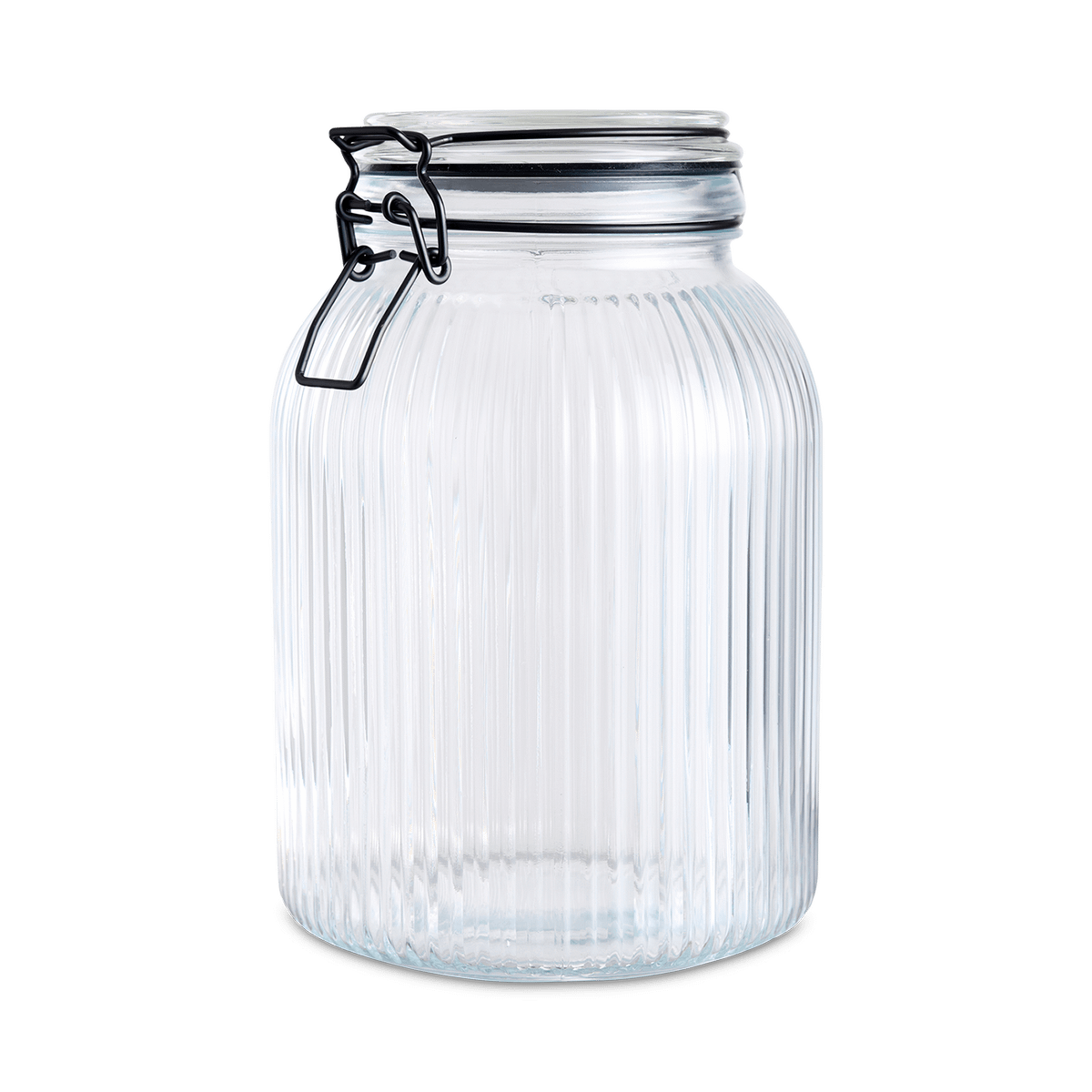 Voorraadbokaal NORDIC 1.9l Glas/Met. Zwart