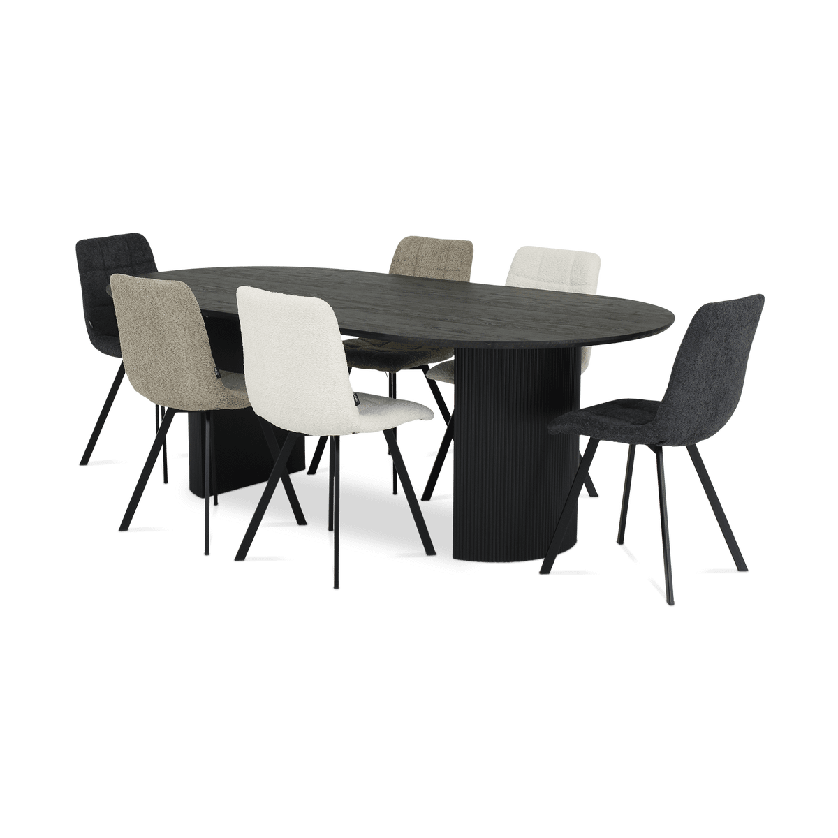 Eettafel PORTO Decor Donkerbruin 220x110
