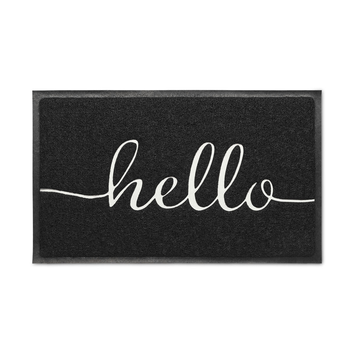 Deurmat HELLO PVC Zwart 75x45