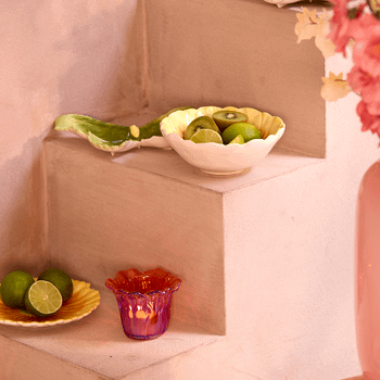 TL-Houder FLOWALY Glas Rood  TL-Houder FLOWALY Glas Rood