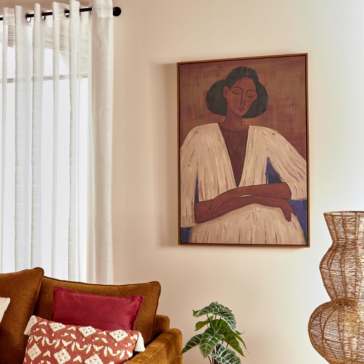 Canvas HAICI Vrouw Bruin/Ecru