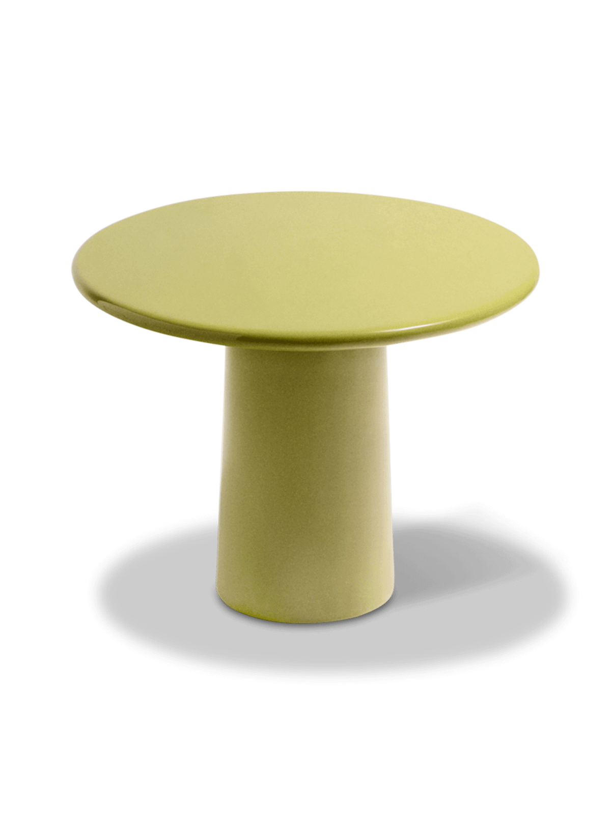 Albanella salontafel van cement met glanzend groene afwerking ⌀65 cm