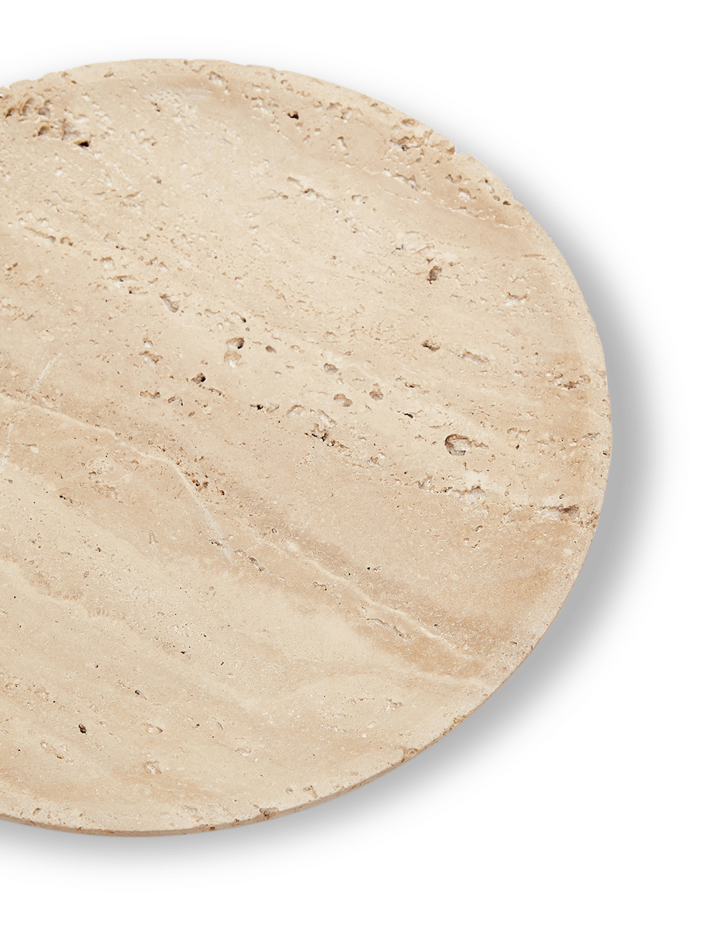 Madlena dessertbord van beige travertijn
