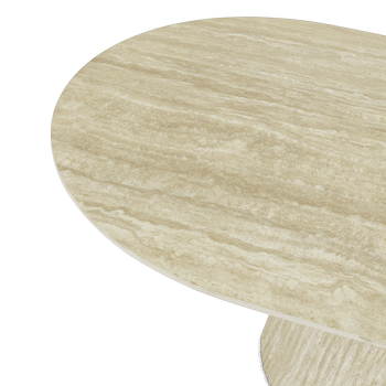 Eettafel KINGSTON Ovaal 200x100 Travertin Steen Eettafel KINGSTON Ovaal 200x100 Travertin Steen