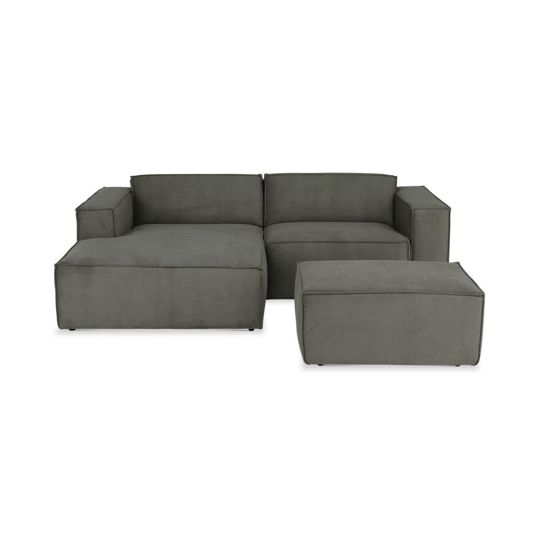 Hoeksalon MALTA Longchair Links Olijf Grijs Hoeksalon MALTA Longchair Links Olijf Grijs