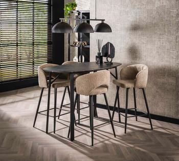 Bartafel PERRY Deens Ovaal 140x75 Marmerlook Bartafel PERRY Deens Ovaal 140x75 Marmerlook