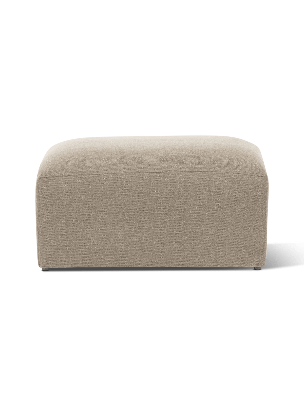 Blok-voetenbankje in beige chenille 90 x 74 cm FSC Mix Credit