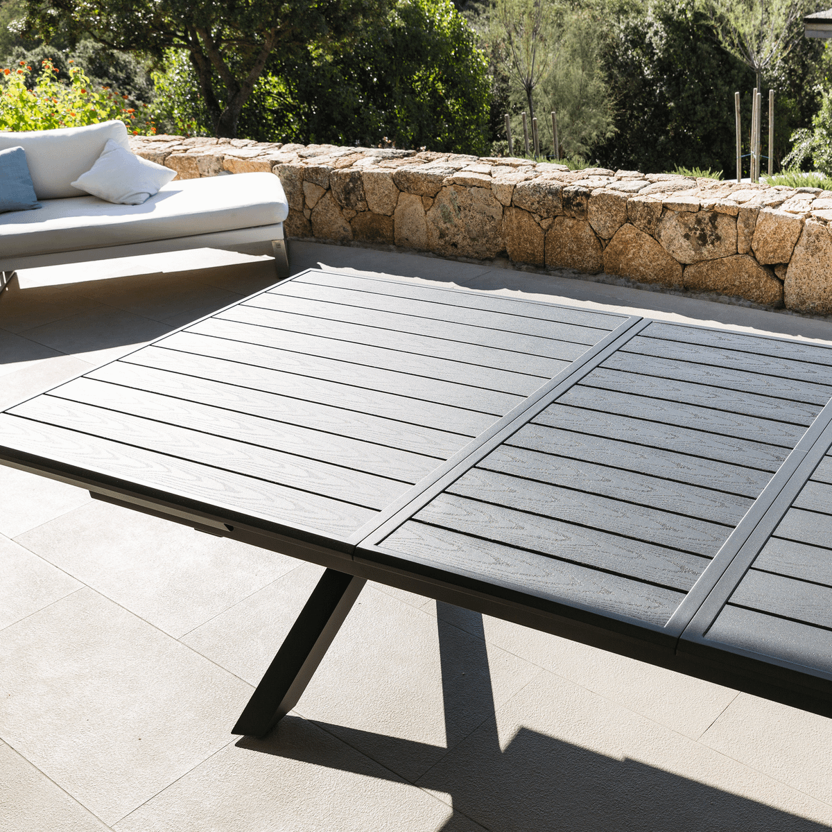 Tuintafel Verlengbaar CORTONA Grafiet 220/280x113