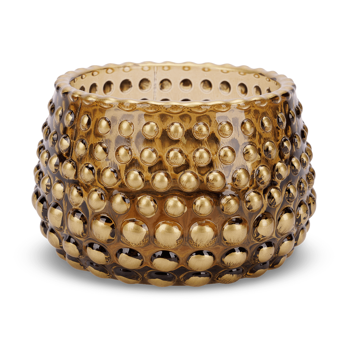 TL-Houder COLZI Glas Bruin/Gouden Dots