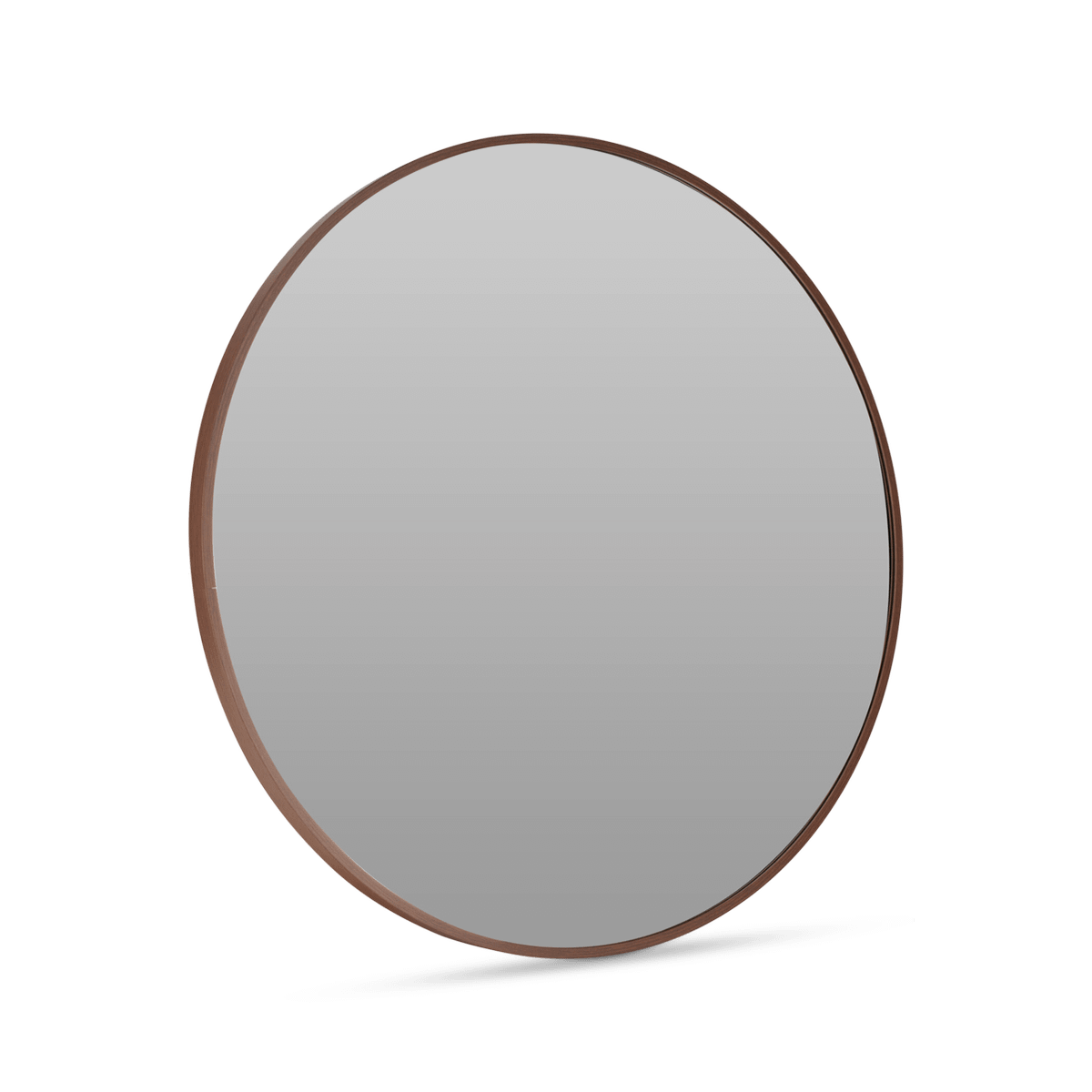 Spiegel ADDO Ø60 Alu Houtlook Bruin
