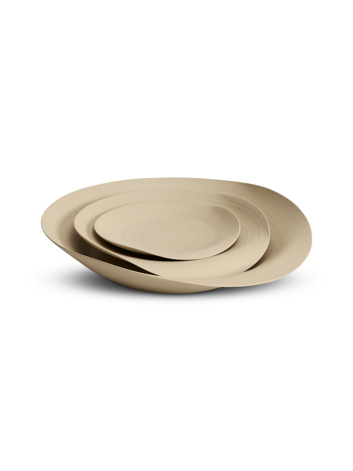 Ebenor schaal van beige keramiek ⌀40 cm