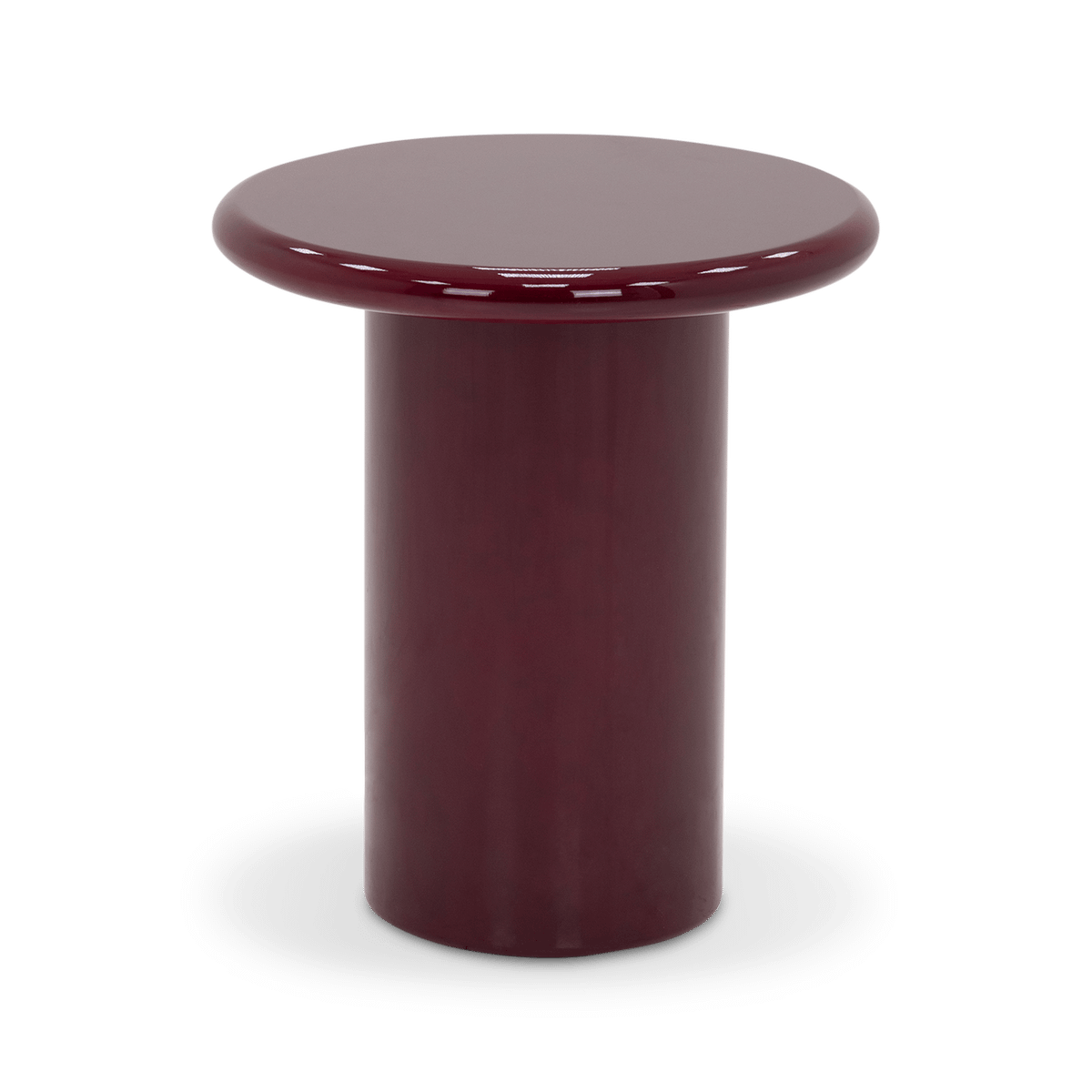 Bijzettafel LUMO Ø45 Hoogglans Terra Rosso