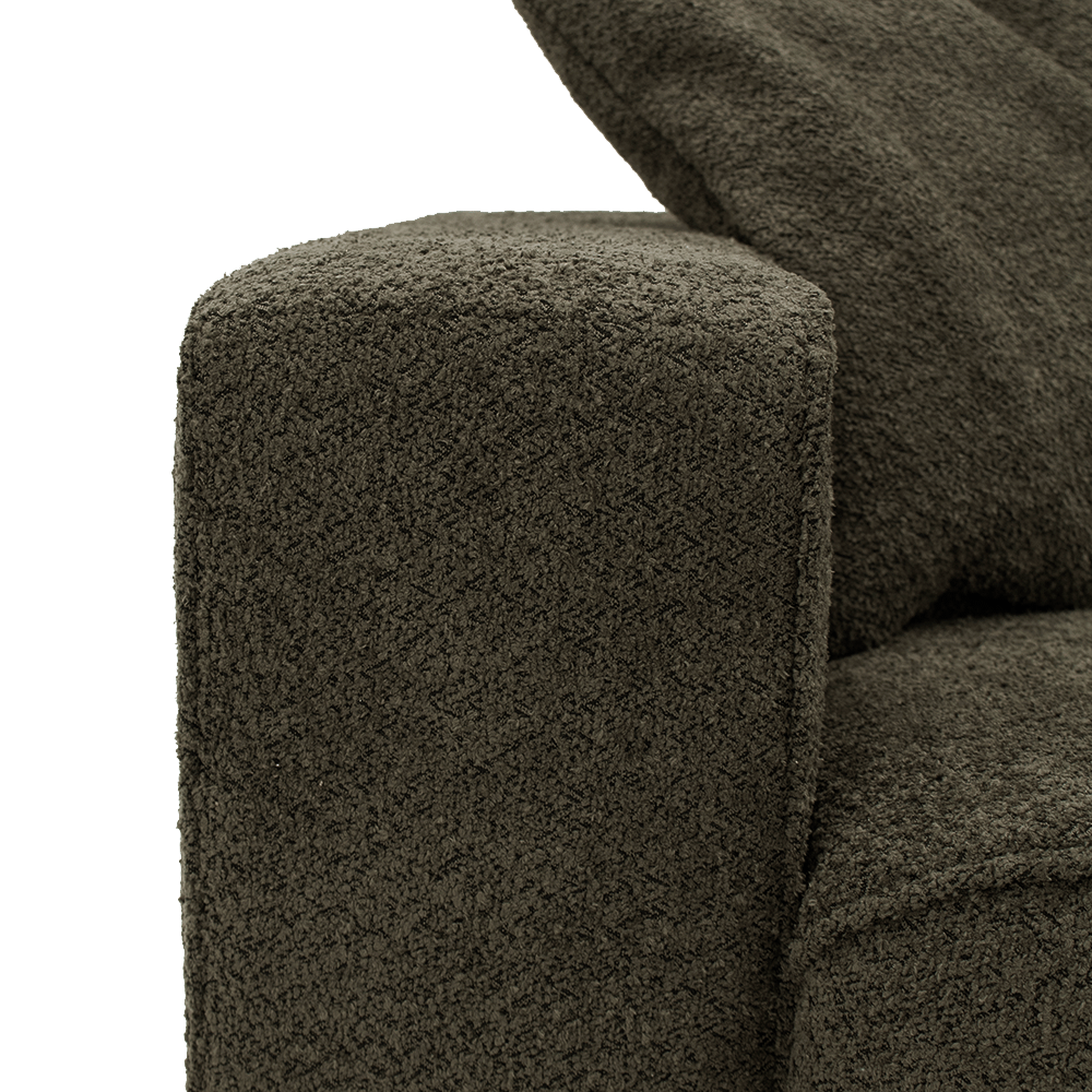 Hoeksalon FIGARO Longchair Rechts Groen B283