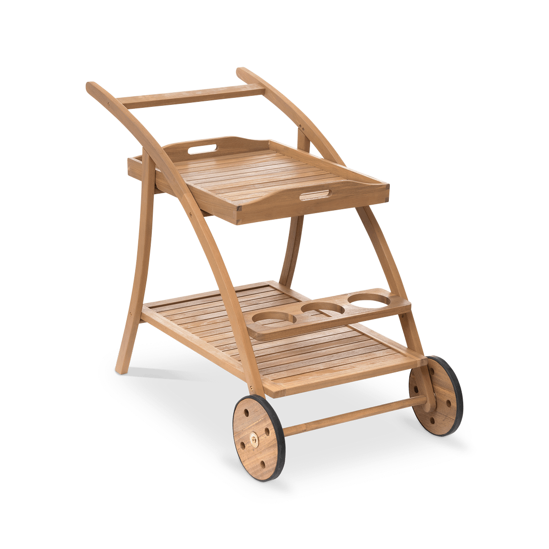 Serveerwagen PRIMITIVO Afneembaar Dienblad Acacia Serveerwagen PRIMITIVO Afneembaar Dienblad Acacia