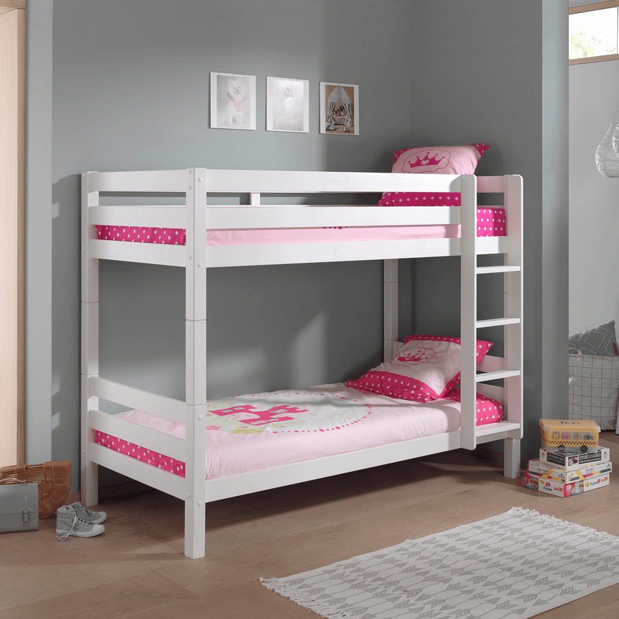 Stapelbed PEPIJN Wit 90x200 Stapelbed PEPIJN Wit 90x200
