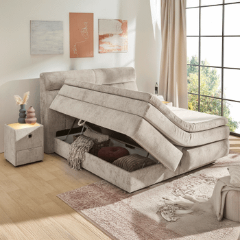 Boxspring RIDDERKERK Chenille Beige 180x200 Boxspring RIDDERKERK Chenille Beige 180x200