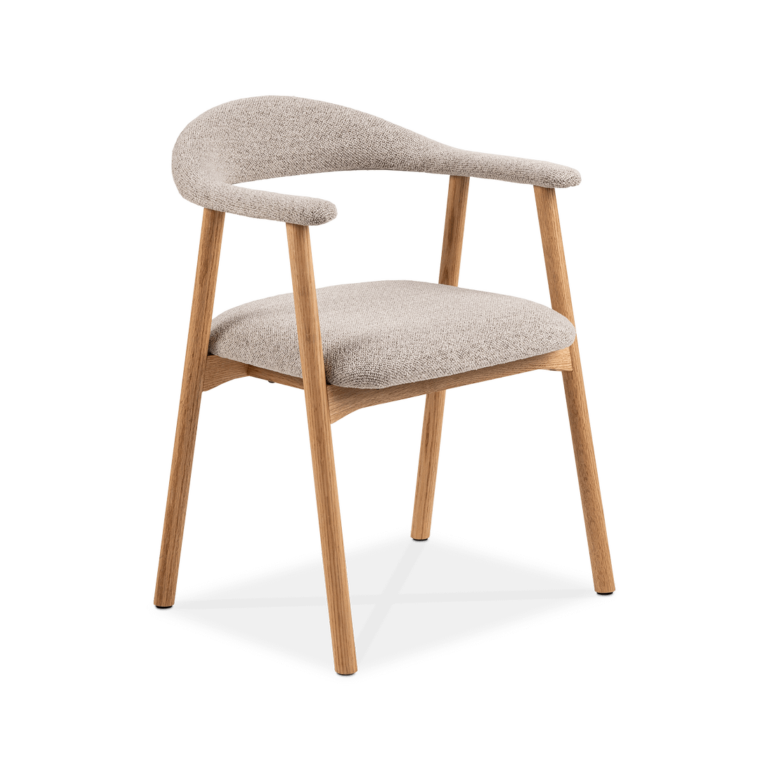 Armstoel COLETTE Monza Beige - Poot Eik Armstoel COLETTE Monza Beige - Poot Eik