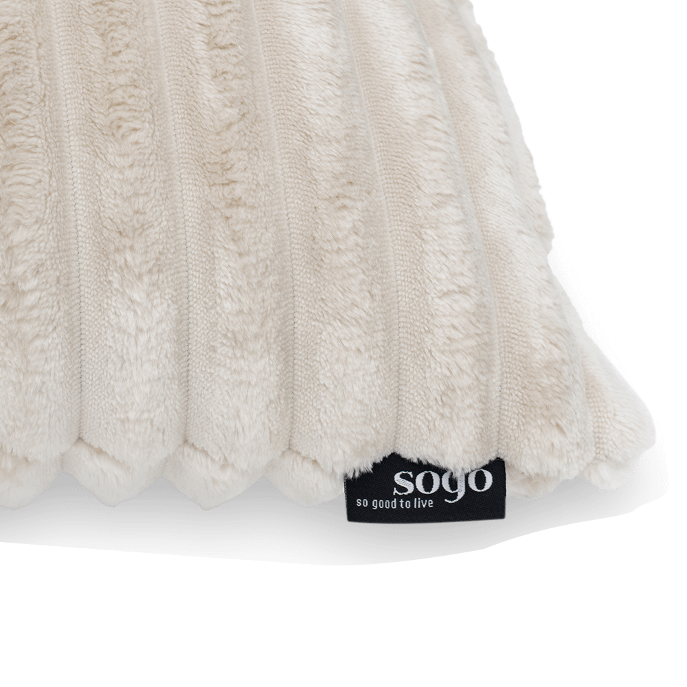 Kussen SOFTY 45 Ribfluweel Au lait