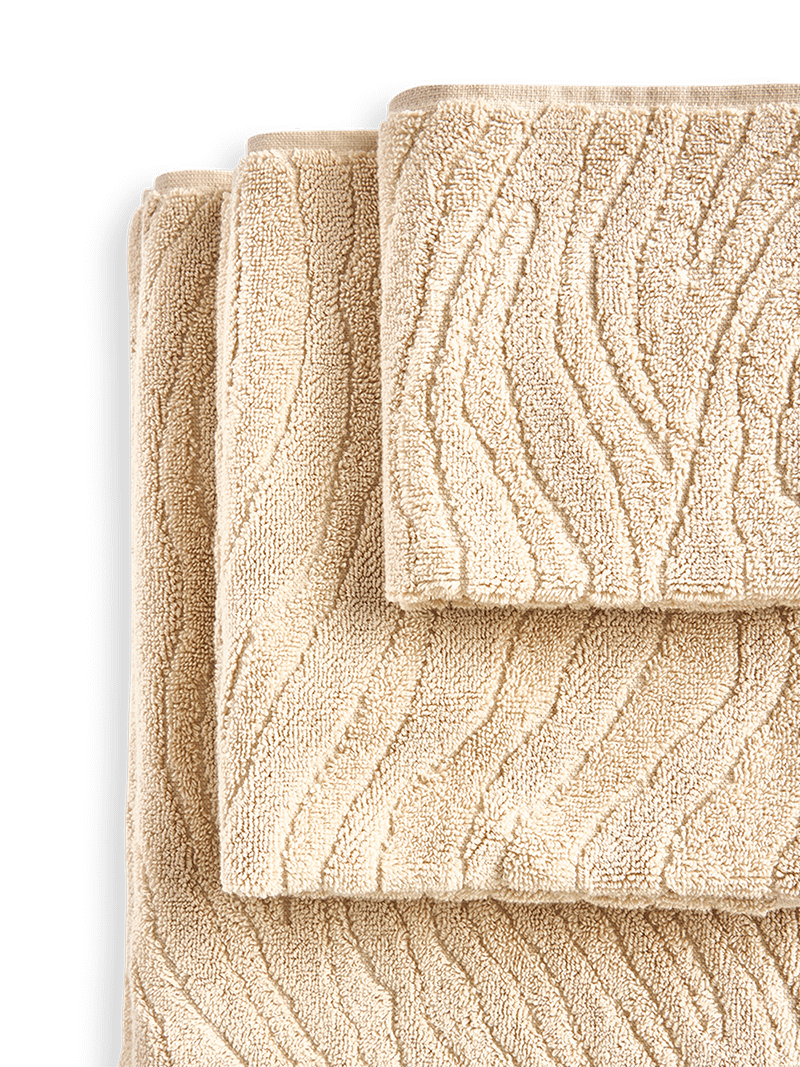 Badhanddoek Dalira 100% Katoen Jacquard Zebra Beige