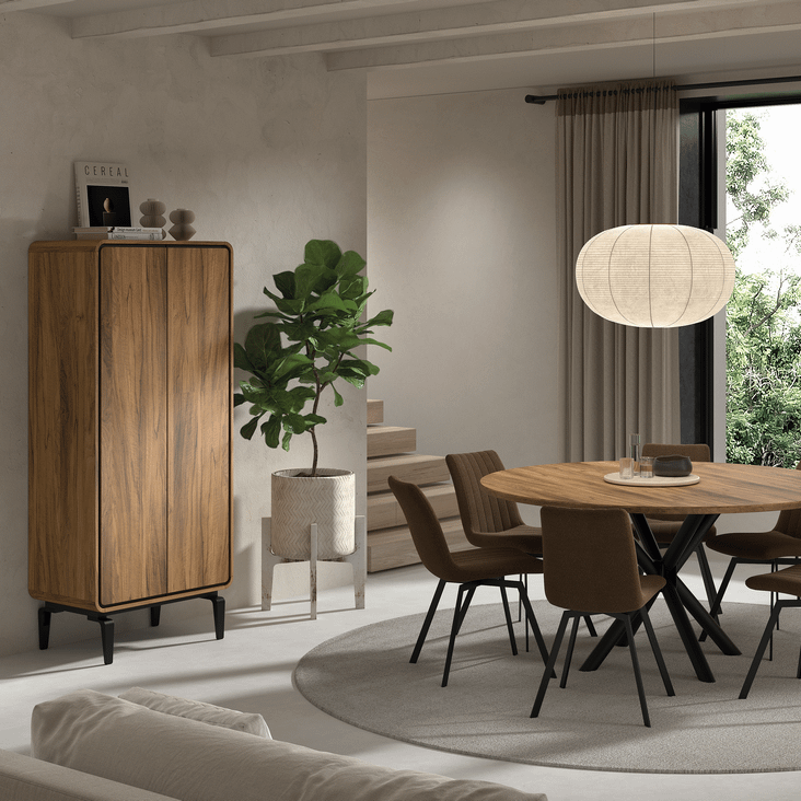 Barkast NESTOR Walnoot/Zwart B76 Barkast NESTOR Walnoot/Zwart B76