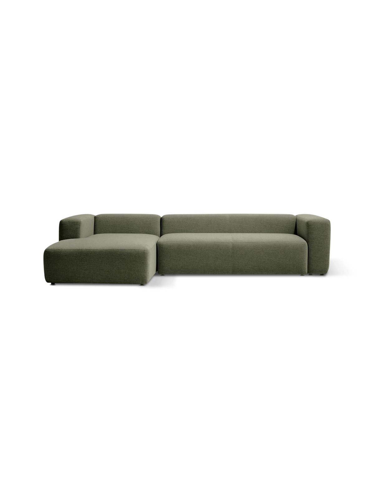 Hoeksalon Blok Longchair Links Mosgroen B330