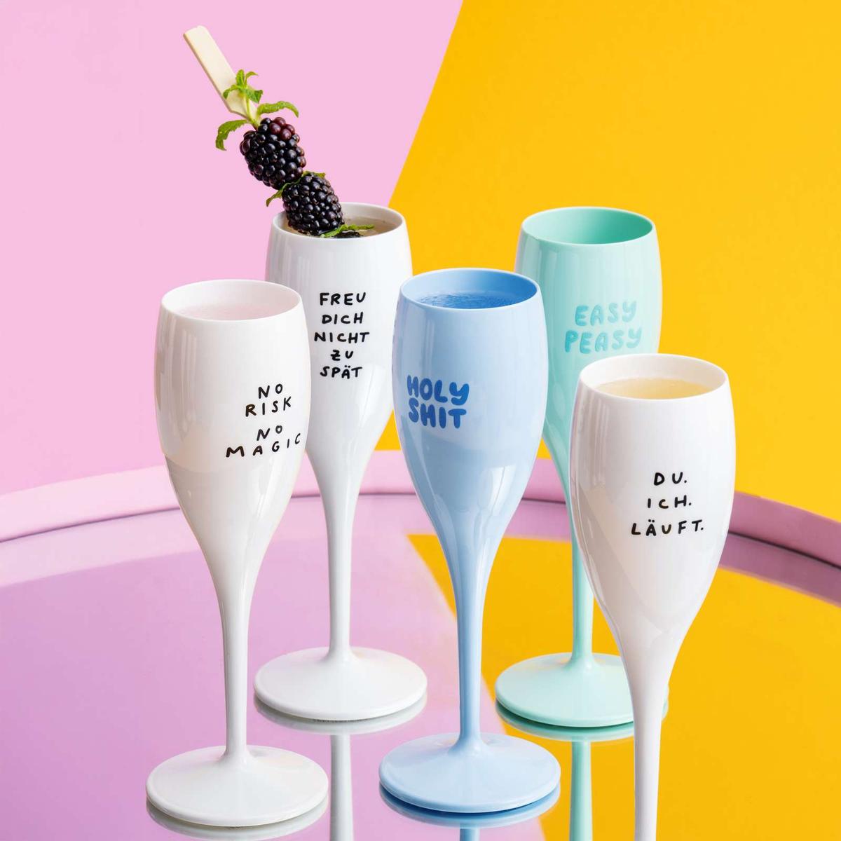 Champagneglas NO RISK NO MAGIC 100ml Wit