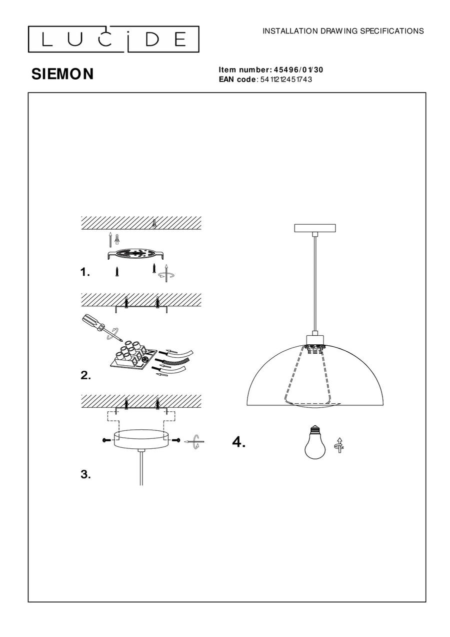 Hanglamp SIEMON Zwart