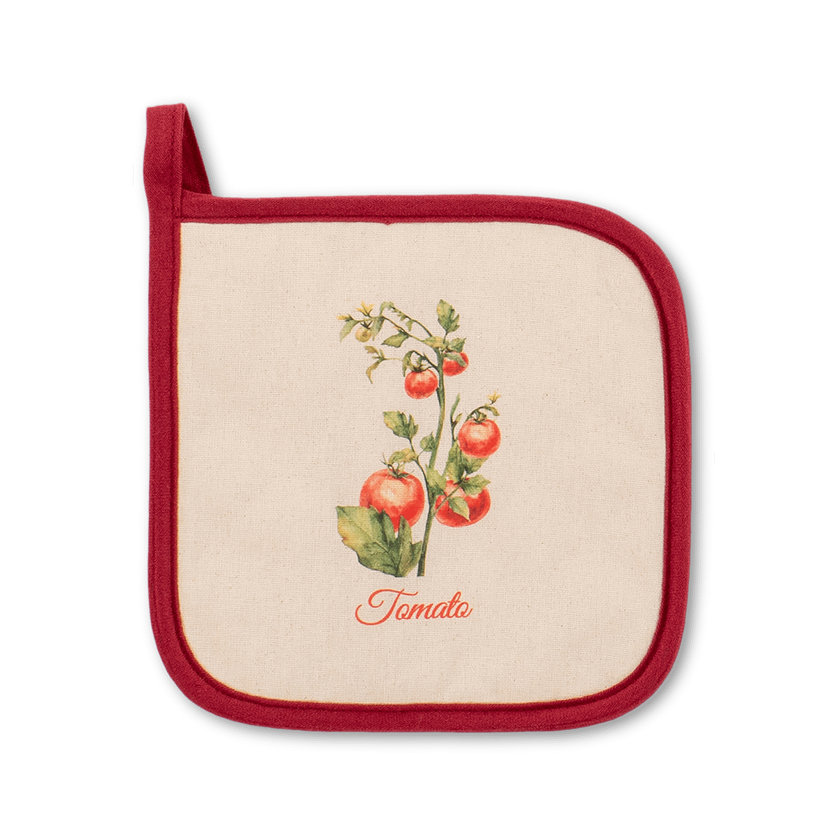 Pannenlap TOMATO Katoen Beige/Rood Set van 2