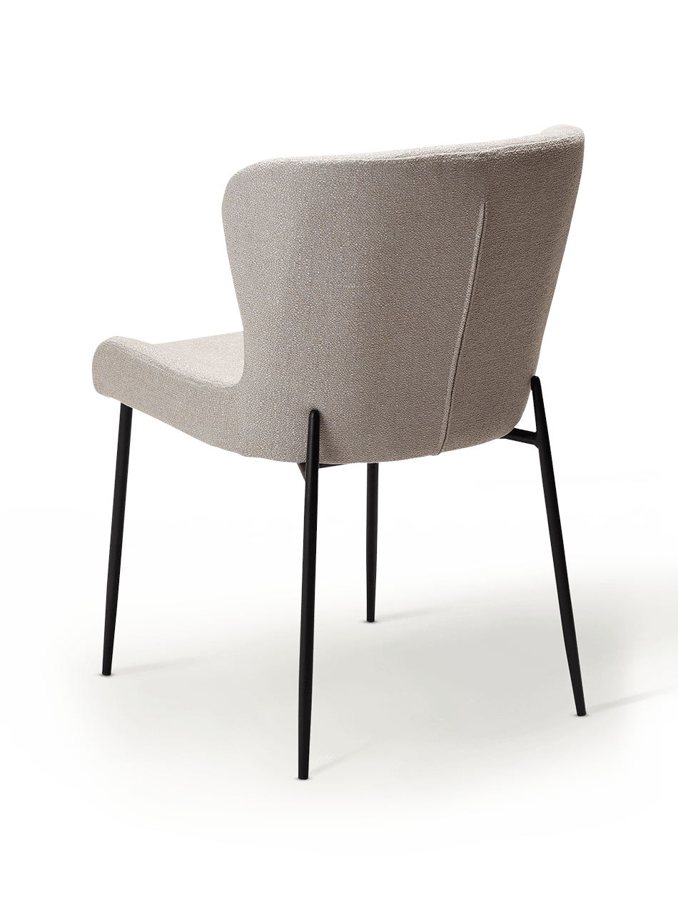 Bouclé gestoffeerde stoel GLAM