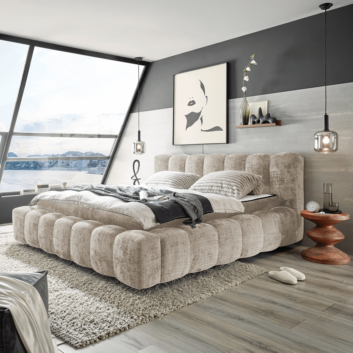 Bedkader WAMBA 180x200 Cremona 04 Taupe