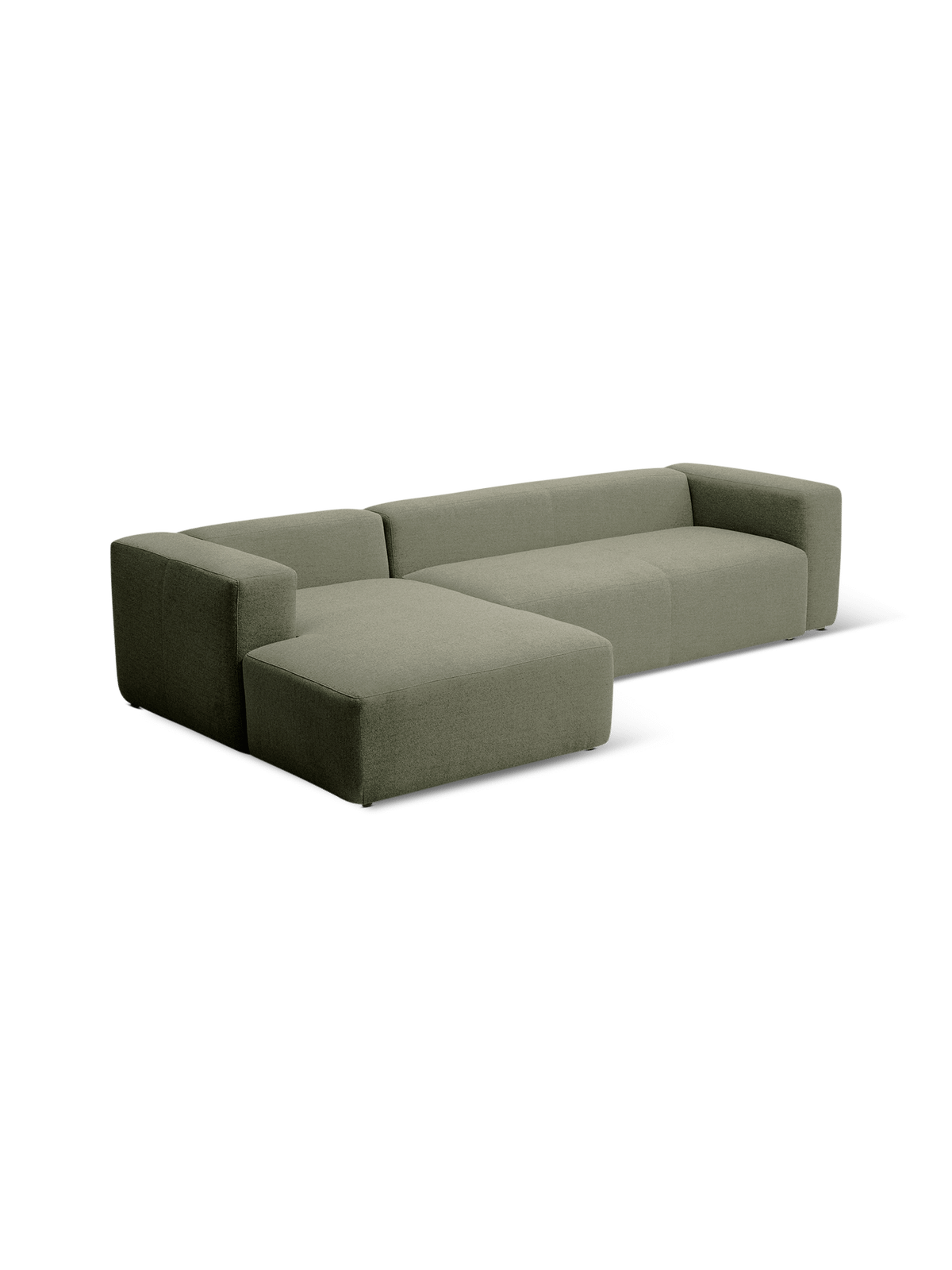 Hoeksalon Blok Longchair Links Mosgroen B330