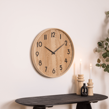 Klok IRKIS Rond Ø55 Houtlook Naturel Klok IRKIS Rond Ø55 Houtlook Naturel