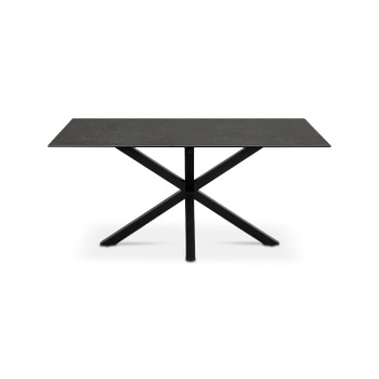 Eettafel FERRIS Glass/Keramiek Zwart Eettafel FERRIS Glass/Keramiek Zwart