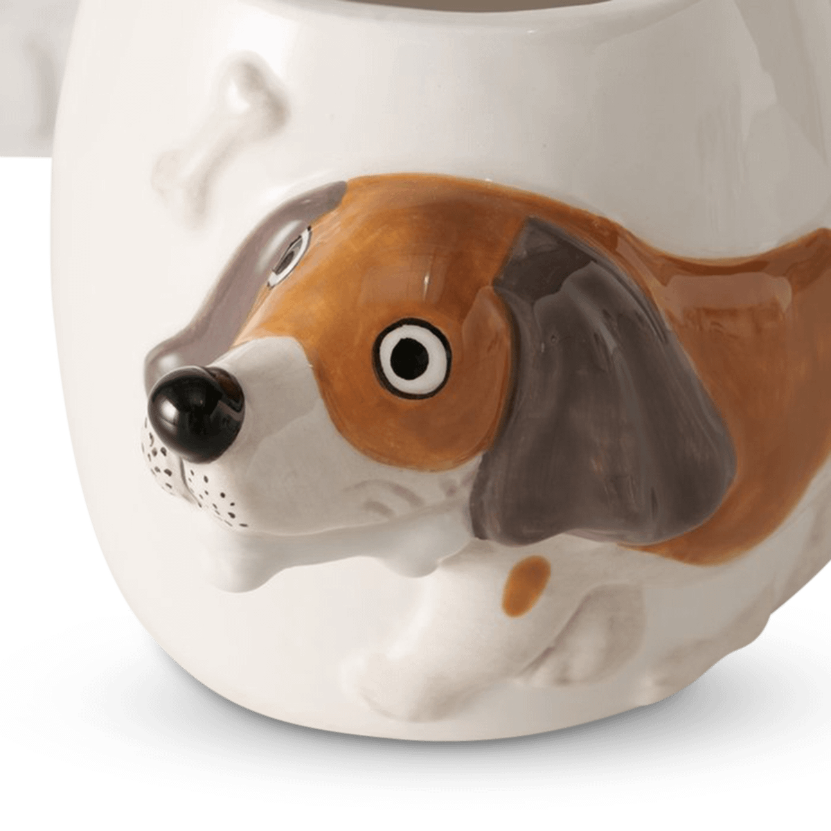 Mok HARPER Hond 580ml Wit/Bruin