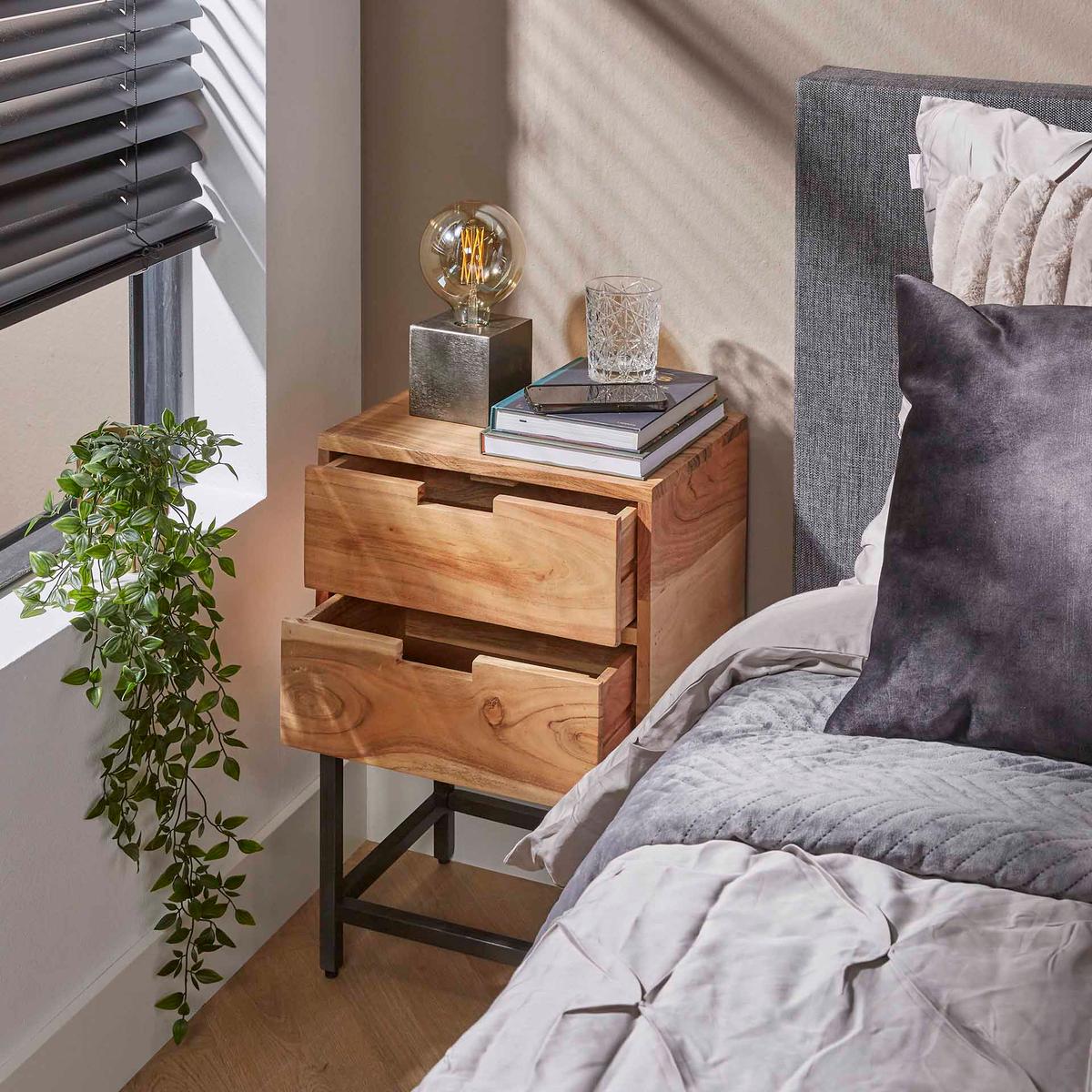 Nachttafel FLORIEN Massief Acacia