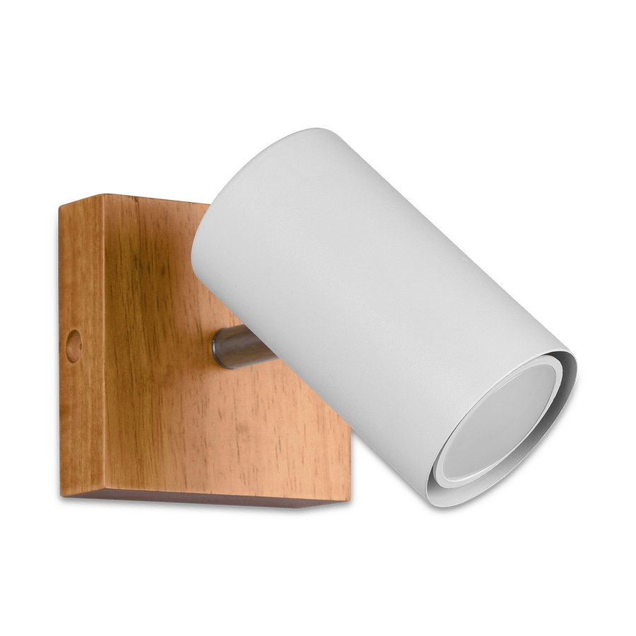 Spot MARLEY 1-Delig Hout/Metaal Wit Spot MARLEY 1-Delig Hout/Metaal Wit