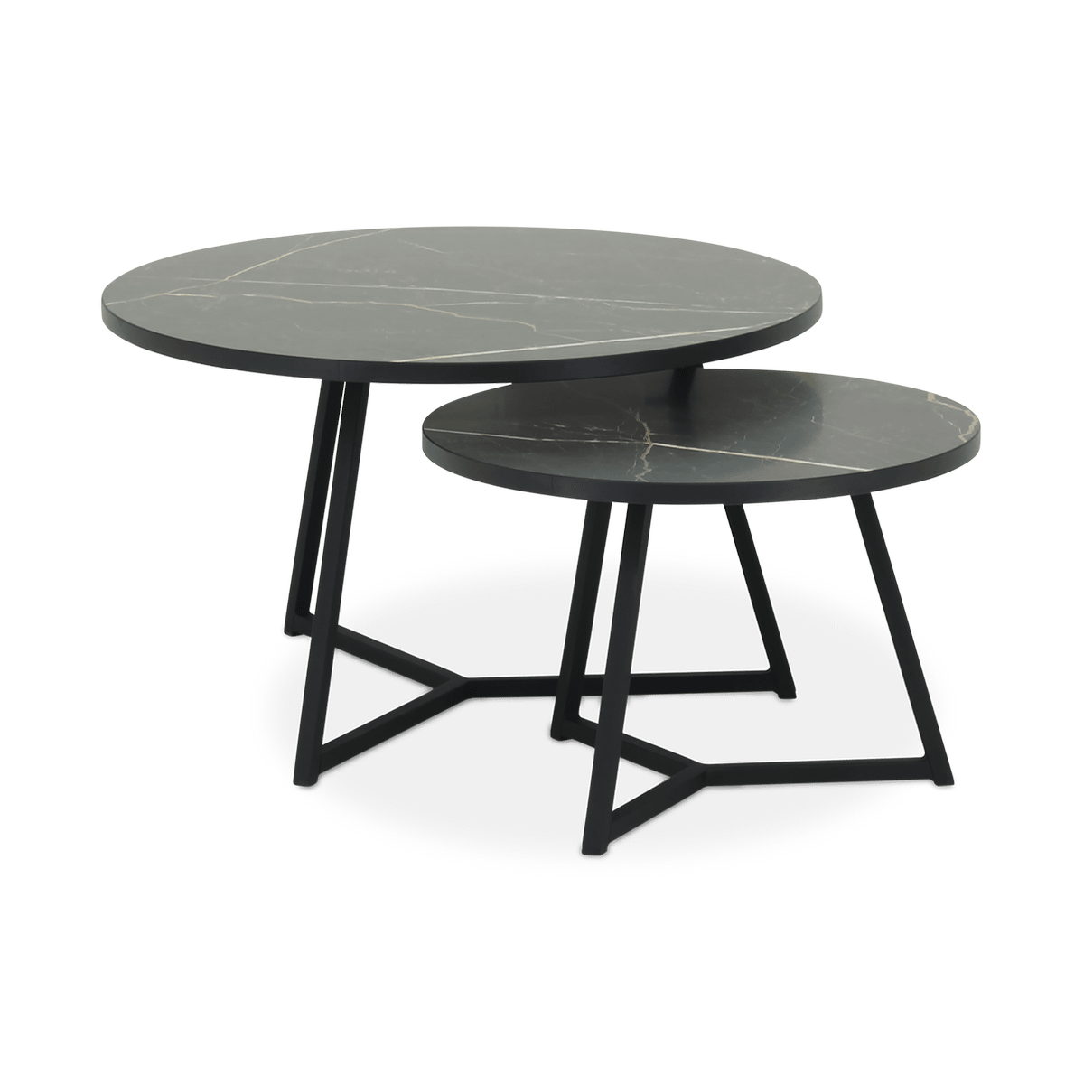 Salontafel Set van 2 ZYAN Marble Bromo