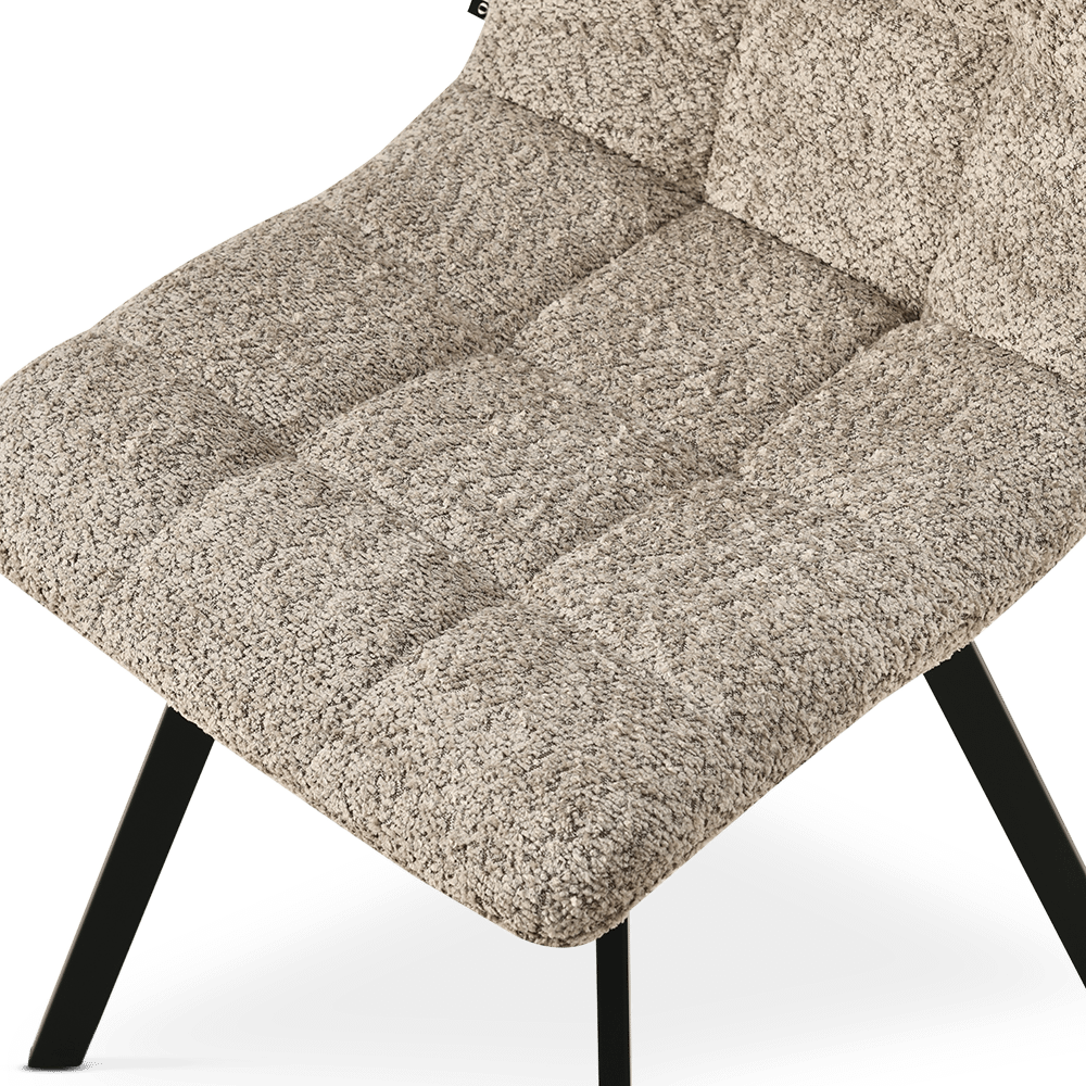 Stoel ERVI Bouclé Caffe Latte