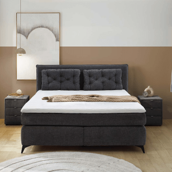 Boxspring NIEUWEGEIN 180x200 Chenille Antraciet  Boxspring NIEUWEGEIN 180x200 Chenille Antraciet