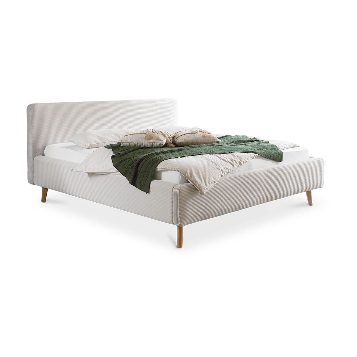 Bedkader met opbergruimte MATTI Poso Beige 180x200