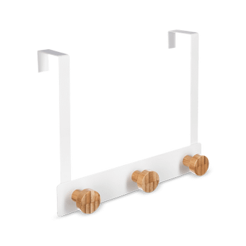Deurkapstok ELIM Wit Metaal/Bamboe Deurkapstok ELIM Wit Metaal/Bamboe