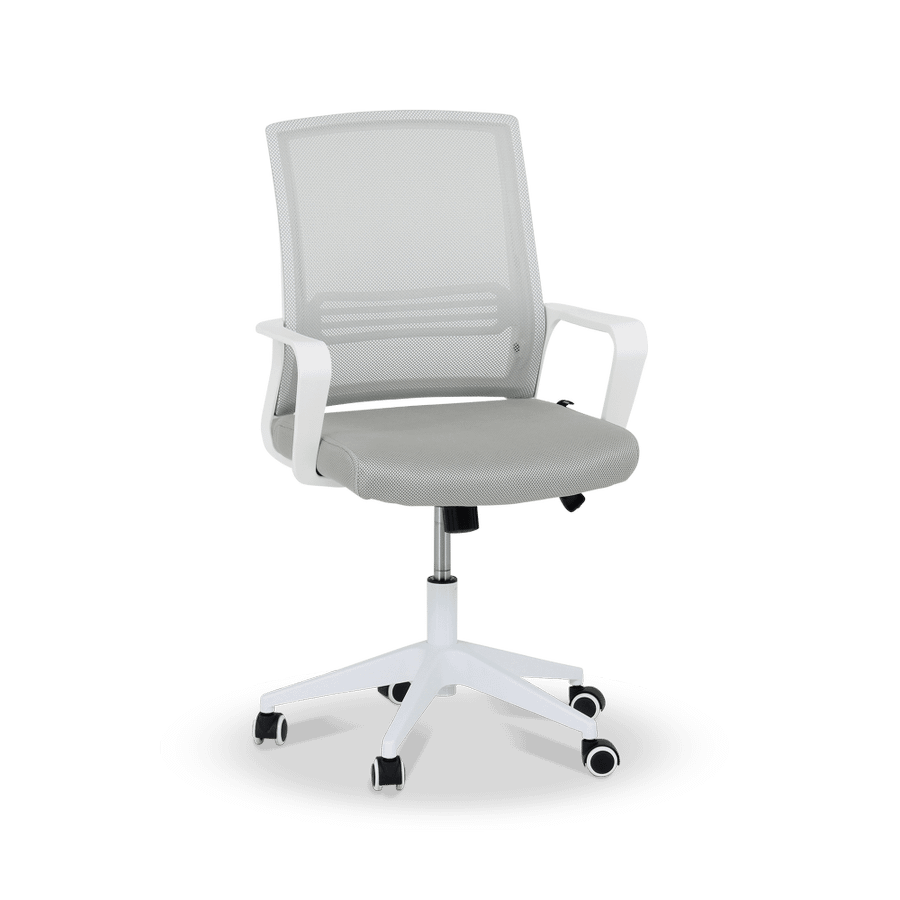 Bureaustoel TEUN Mesh Lichtgrijs/Wit Bureaustoel TEUN Mesh Lichtgrijs/Wit