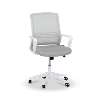 Bureaustoel TEUN Mesh Lichtgrijs/Wit Bureaustoel TEUN Mesh Lichtgrijs/Wit
