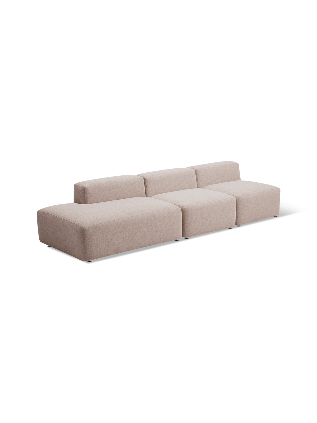 3-zit eindstuk links Blok Beige B325 