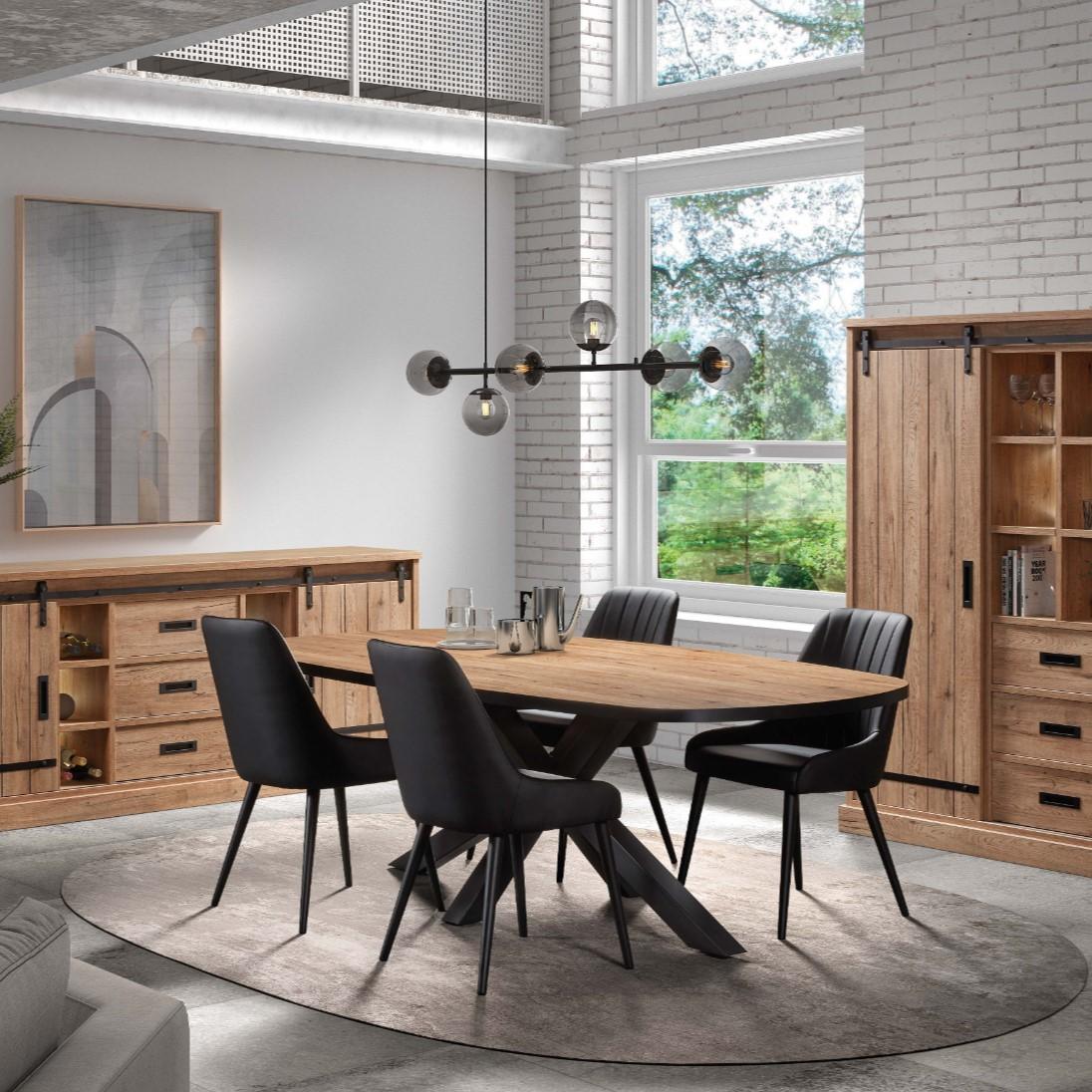 Eettafel ARTEGO Ovaal 200x100 Sterpoot Scarlet Oak Eettafel ARTEGO Ovaal 200x100 Sterpoot Scarlet Oak