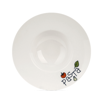 Pastabord PASTA Wit Gededoreerd Pastabord PASTA Wit Gededoreerd