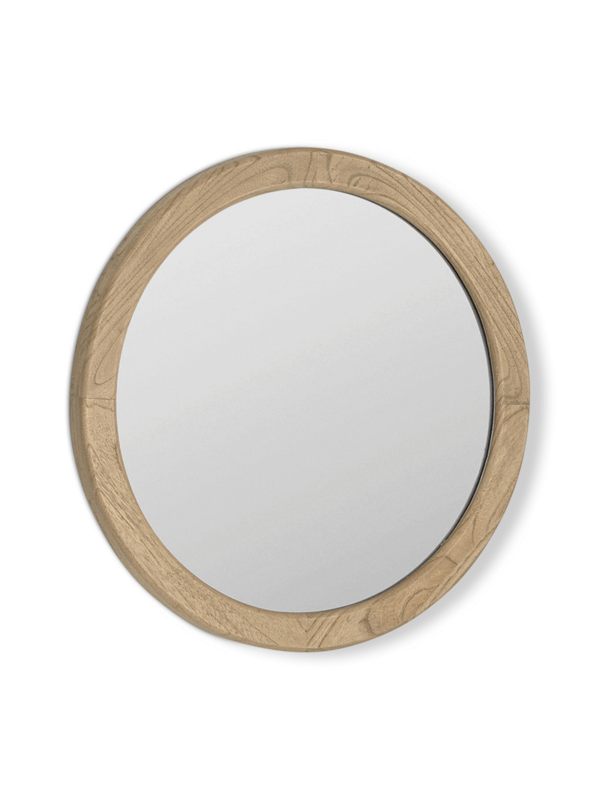 Aluin ronde spiegel hout mindi ⌀50 cm