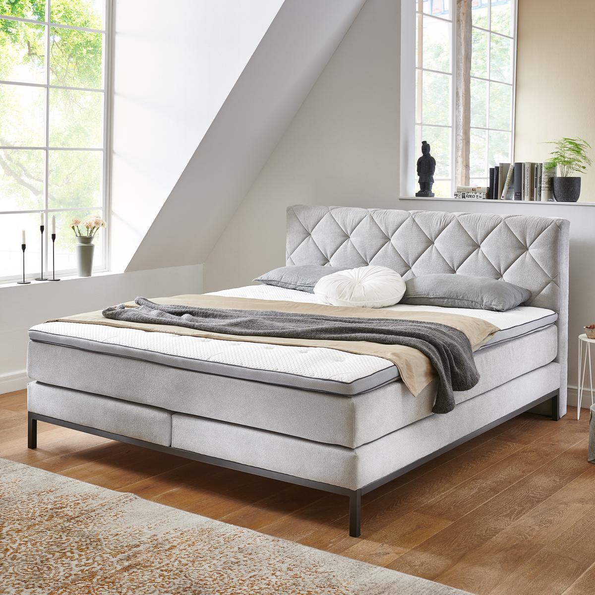 Boxspring MUNCHEN Zilver 180x200
